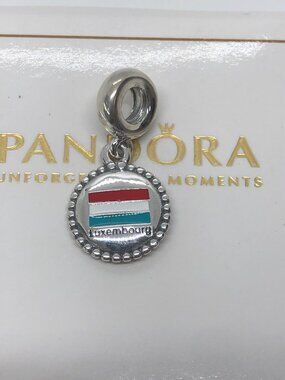 ✨🔥Pandora Luxembourg Flag Charm Travel Charm S925 Sterling Silver Jewelry